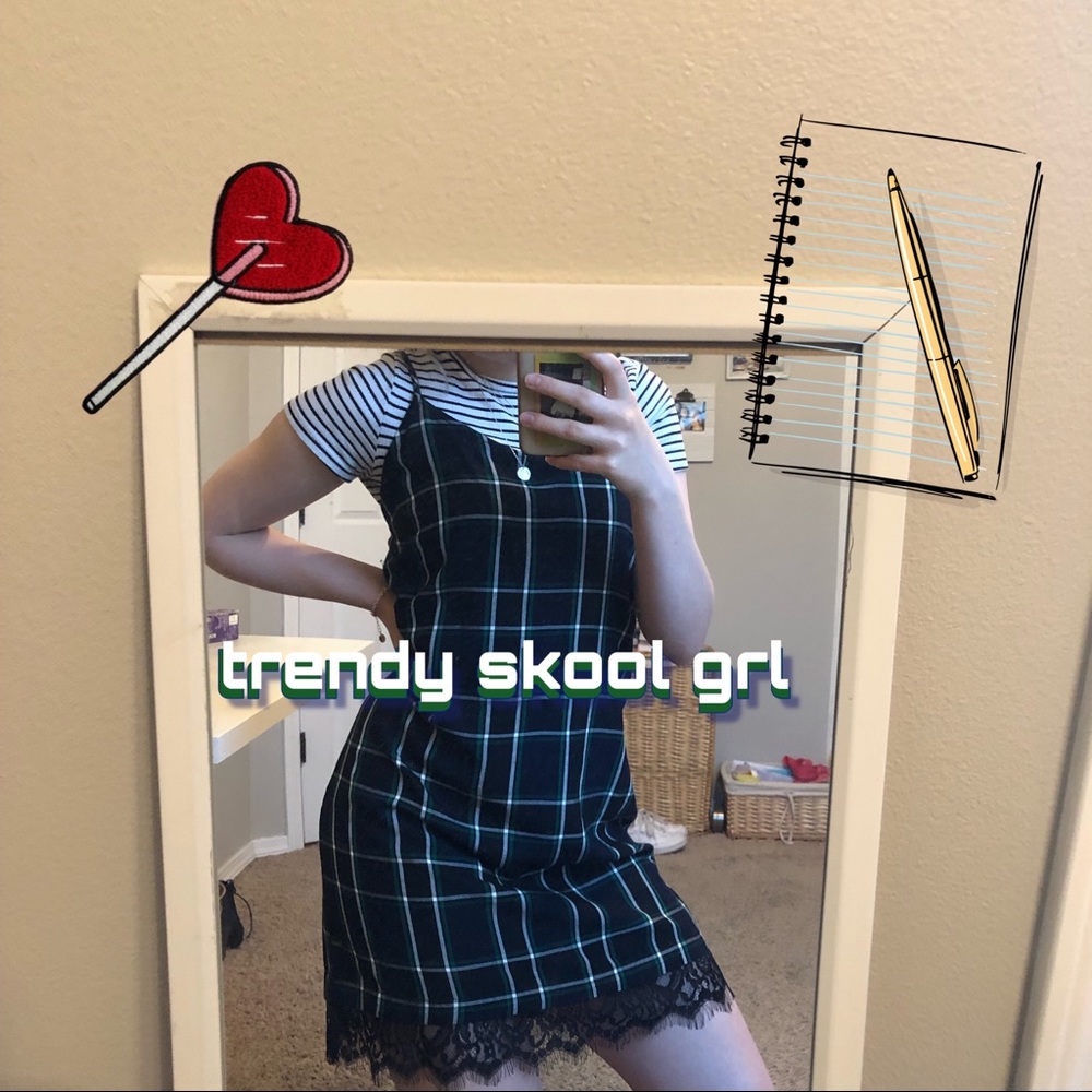 PLAID CAMI DRESS